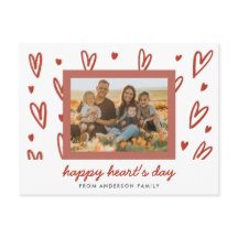 Doodle Heart Photo Valentine Hälsning