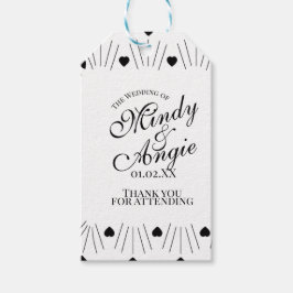 Doodle Hearts Frame Script Wedding Presentetikett