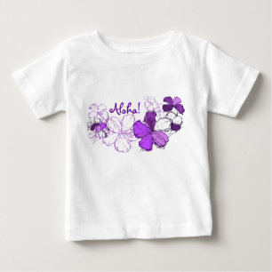 Doodle Hibiscus Hawaiian Aloha Tee