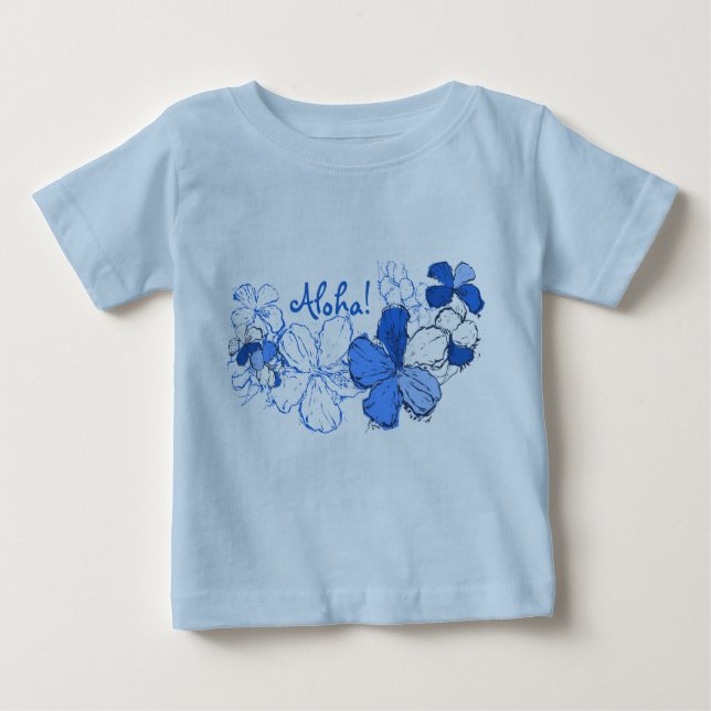 Doodle Hibiscus Infant Tee (Framsida)