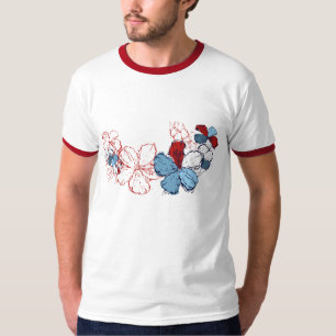 Doodle Hibiscus Manar Tee