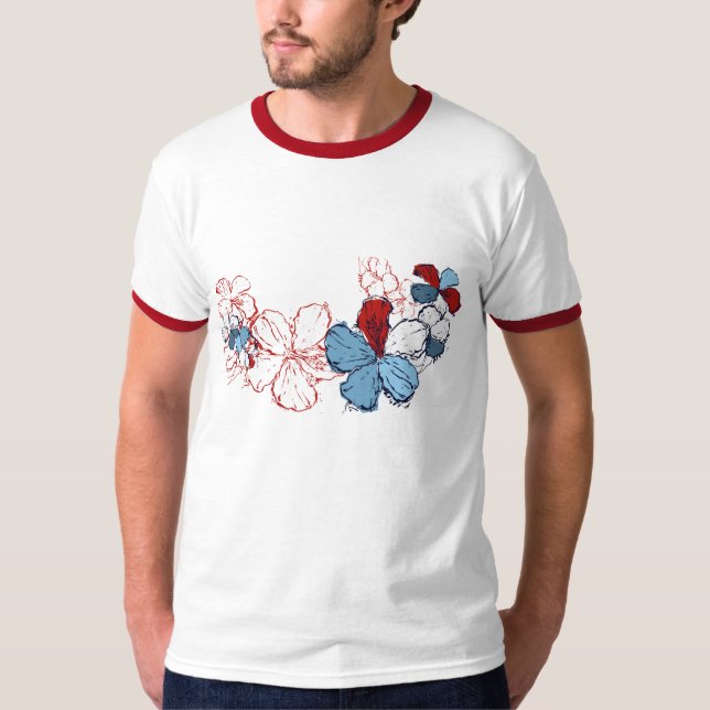 Doodle Hibiscus Manar Tee (Framsida)