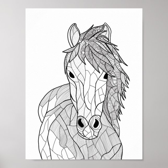 Doodle Horse Poster (Framsidan)