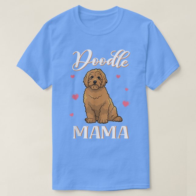 Doodle Hund älskare för kvinnor flickor T Shirt (Design framsida)