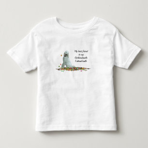 Doodle Hund in Löv Småbarn T-Shirt