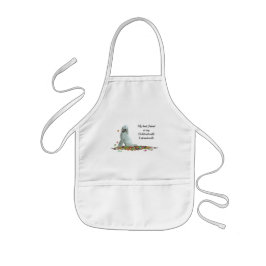Doodle Hund in Lövs Child's Pocket Apron Barnförkläde