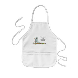 Doodle Hund in Lövs Child's Pocket Apron Barnförkläde
