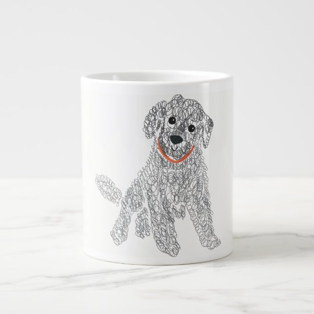 Doodle, Hund, Labradoodle, Goldendoodle, Hund Mamm Jumbo Mugg (Framsidan)