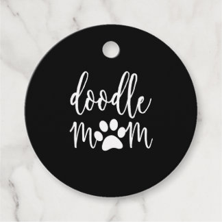 doodle hund mamma gåvor etiketter