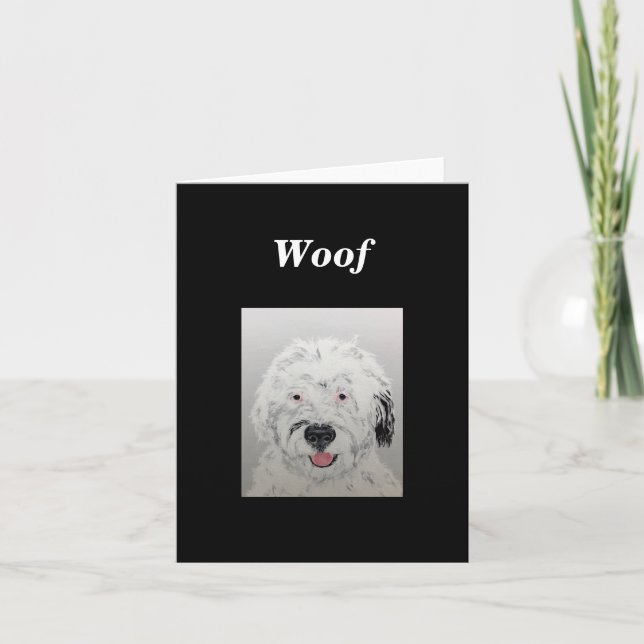 Doodle Hund Note Card Tack Kort (Framsida)