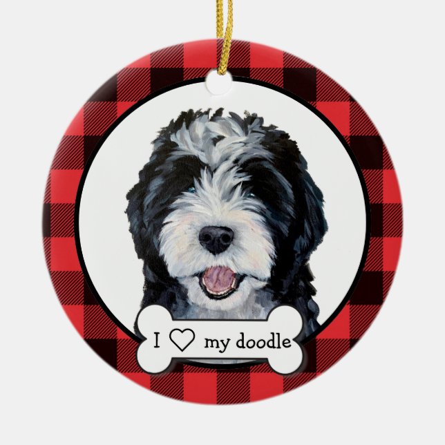 Doodle Hund Ornament (Framsidan)