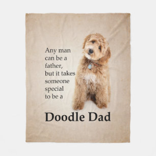 Doodle Hund Pappa Fleecefilt
