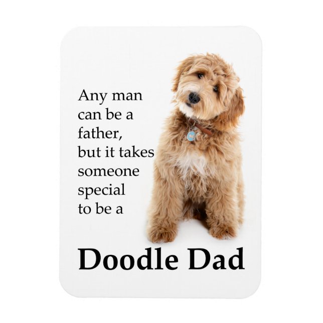 Doodle Hund Pappa Magnet (Vertikal)