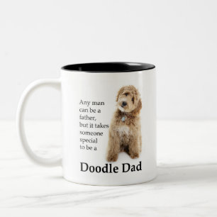 Doodle Hund Pappa Två-Tonad Mugg