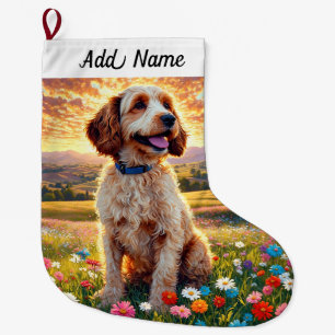 Doodle Hund Stor Julstrumpa
