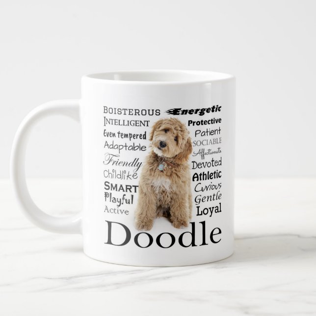 Doodle Hund Traits Jumbo Mugg (Vänster)