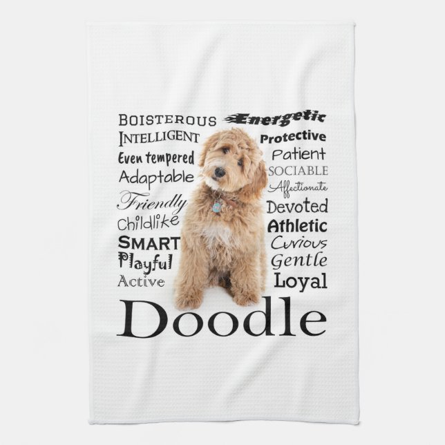 Doodle Hund Traits Kökshandduk (Vertikal)