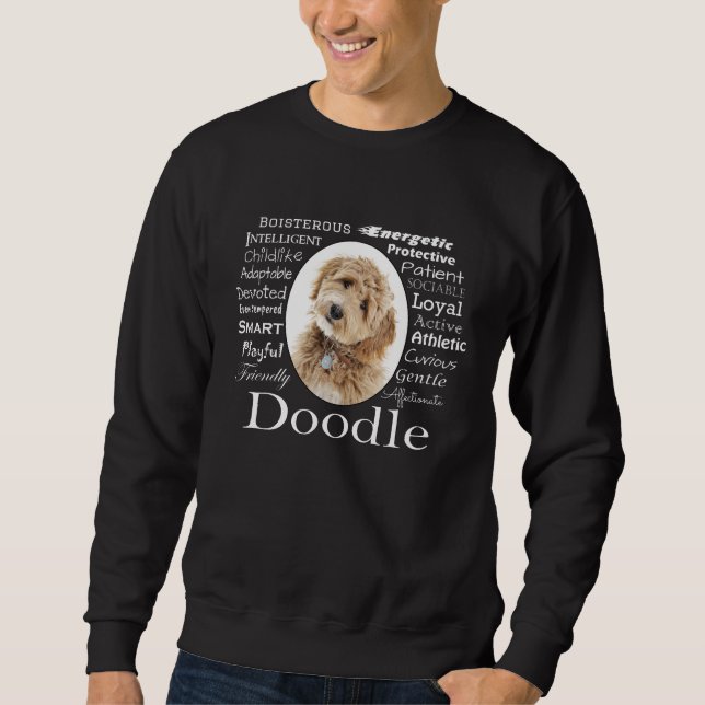 Doodle Hund Traits Lång Ärmad Tröja (Framsida)