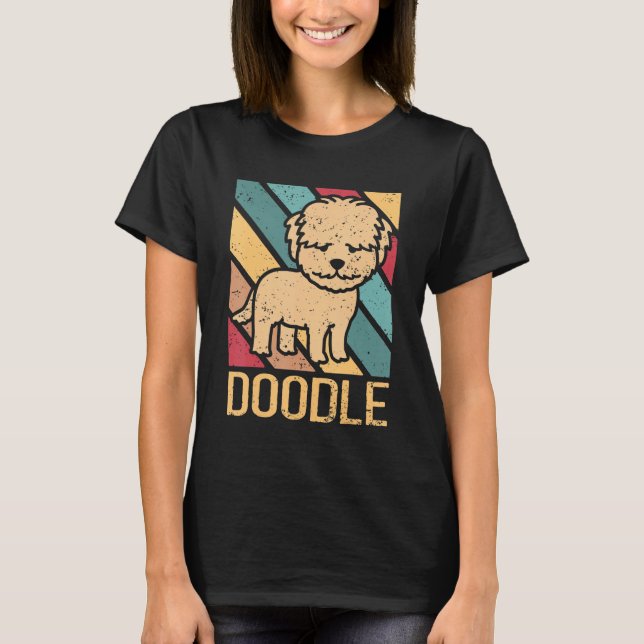 Doodle Hundar Hundägare Goldendoodle Doodle T Shirt (Framsida)