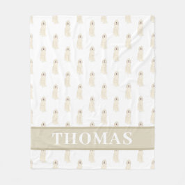 Doodle III (Crèmevit) Fleecefilt