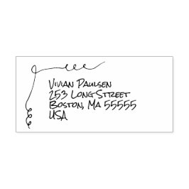 Doodle Illustrations Bröllop i Black and White Självfärgande Stämpel