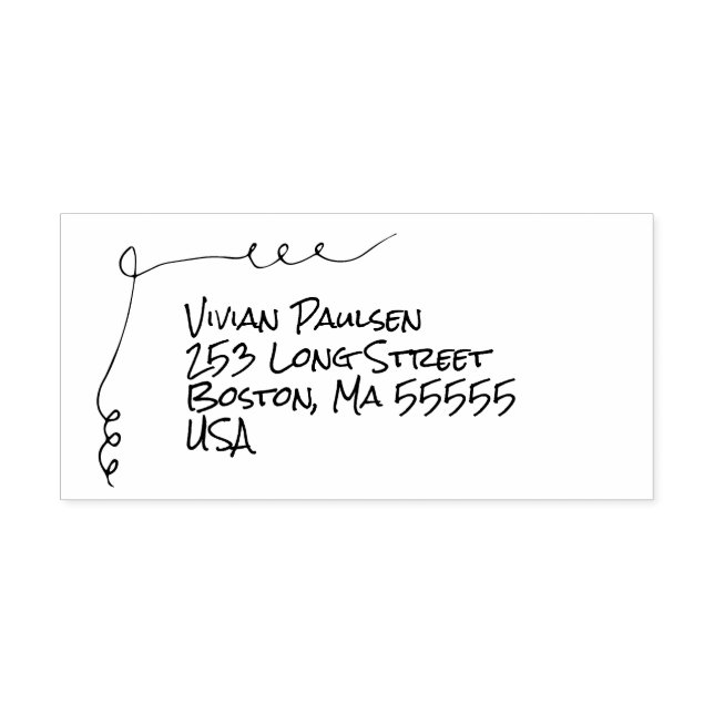 Doodle Illustrations Bröllop i Black and White Självfärgande Stämpel (Design)