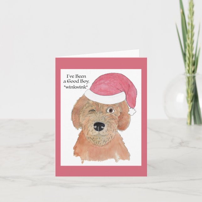 Doodle - Jag har varit en snäll pojke...wink wink  Helgkort (Framsida)