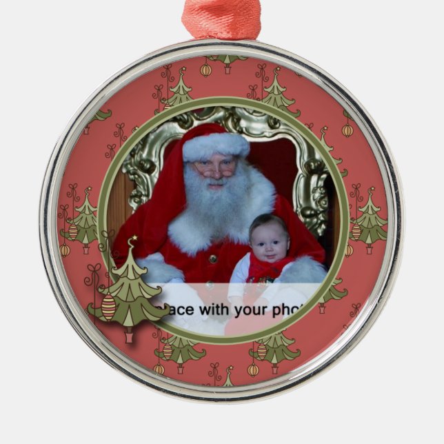 Doodle Julgran Photo Ornament (Framsidan)