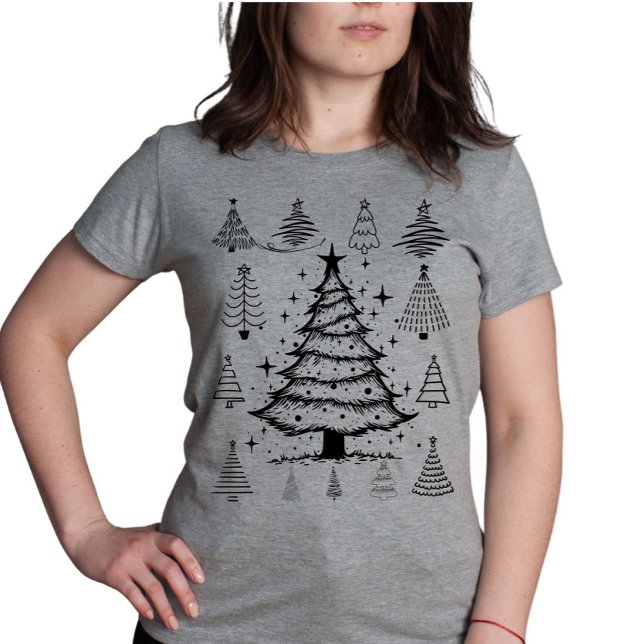 Doodle Julgran Samling T Shirt (Skapare uppladdad)