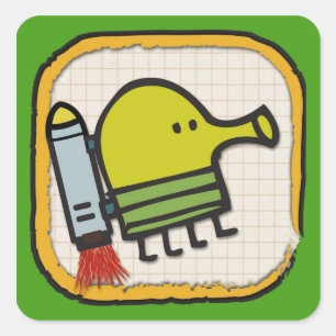 Doodle Jump-ikon Fyrkantigt Klistermärke