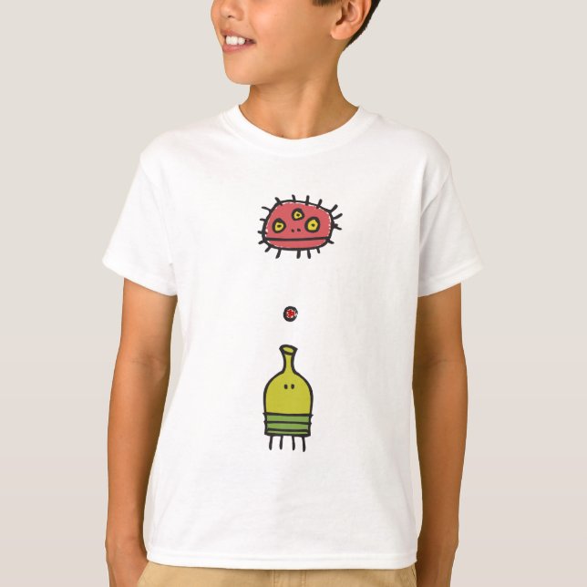 Doodle Jump Monster Kids T-Shirt (Framsida)
