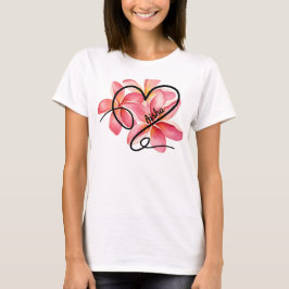Doodle Kärlek Heart & Flowers T Shirt