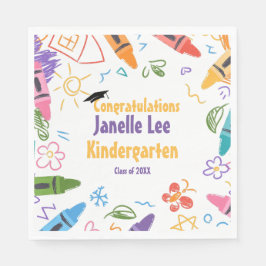 Doodle Kindergarten Studentfest Pappersservett