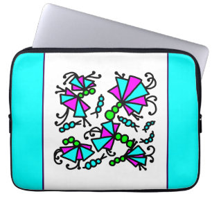 Doodle Kryp Flowers Laptop Fodral