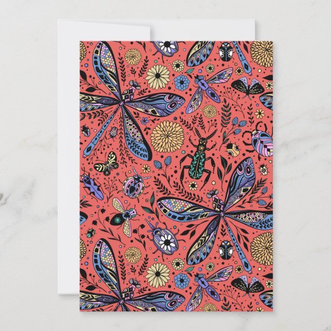 Doodle kryp på korallrött (Framsida)