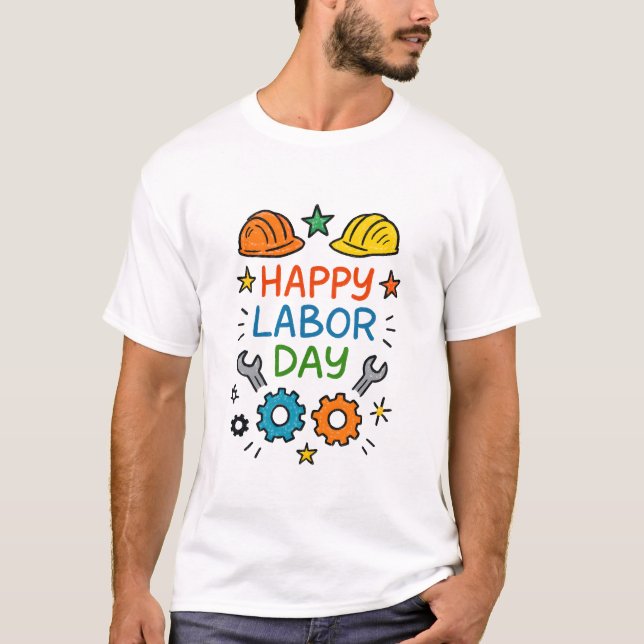 Doodle Kul arbetsdagen T Shirt (Framsida)