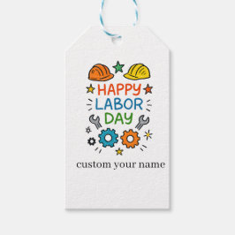 Doodle Kul Labor Day Presentetikett
