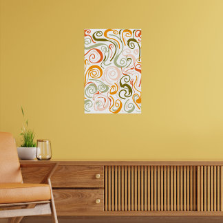 Doodle Line Stil Modern Wall Art Poster