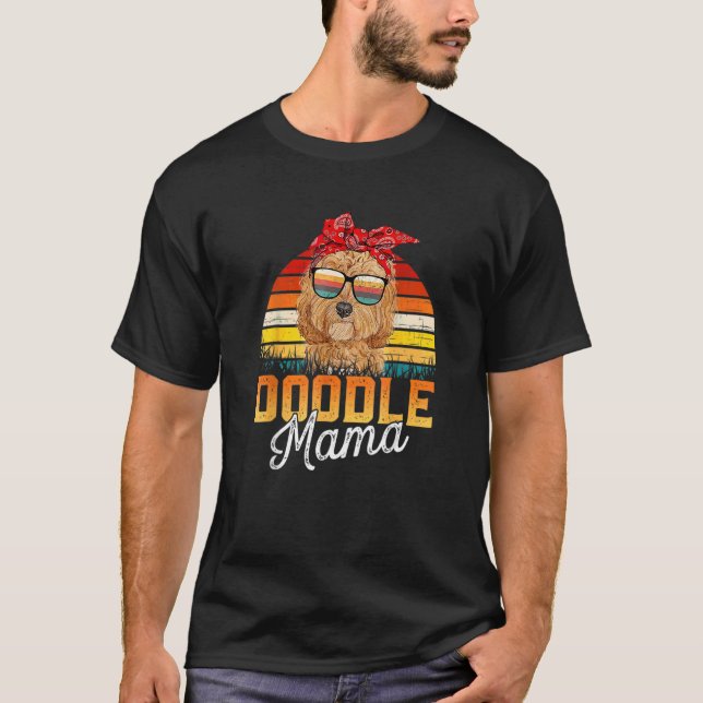 Doodle Mamma Best Goldendoodle Mamma Alltid Mor Da T Shirt (Framsida)