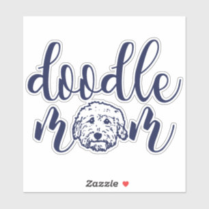 Doodle mamma - doodle hund mamma-gåva klistermärken