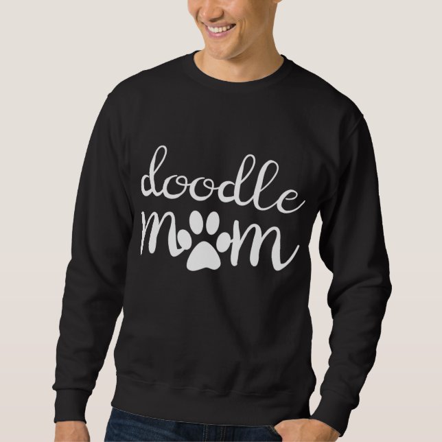 Doodle Mamma Goldendoodle Hund Funny Mors dag Gif Lång Ärmad Tröja (Framsida)
