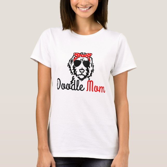 Doodle Mamma Goldendoodle Labradoodle Hund Golden  T Shirt (Framsida)