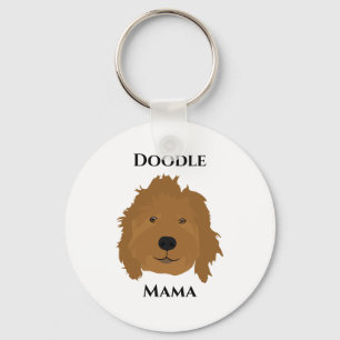 Doodle Mamma Goldendoodle Nyckelring