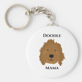 Doodle Mamma Goldendoodle Nyckelring
