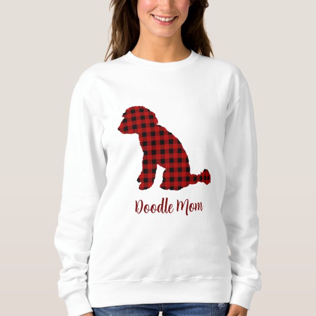 Doodle Mamma Labradoodle i Buffalo-kontrollplattan T Shirt (Framsida)