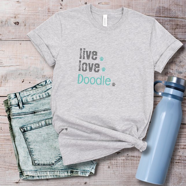 Doodle Mamma Live Kärlek T-Shirt (Doodle mom's are looking so cute in thier Live.Love.Doodle Tshirt! I can alos be customized!)