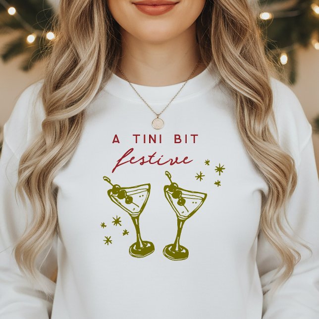 Doodle Martini Festive Funky Christmas Party T Shirt (Skapare uppladdad)