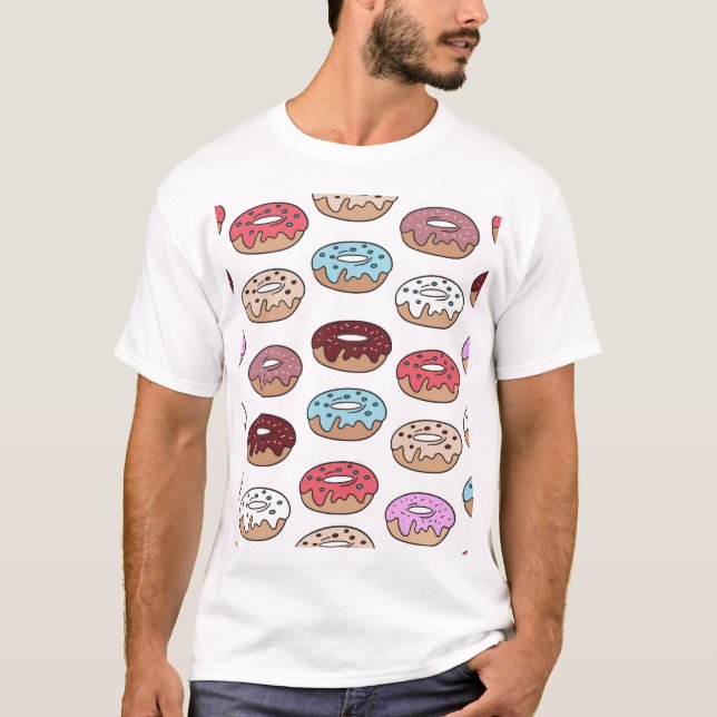 Doodle med flera Färgader ger inte bakgrunden. T Shirt (Framsida)