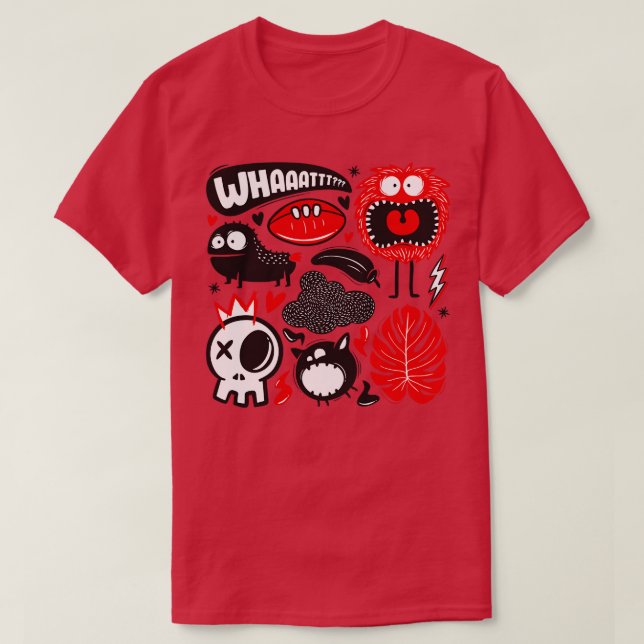Doodle Monster 2 T Shirt (Design framsida)