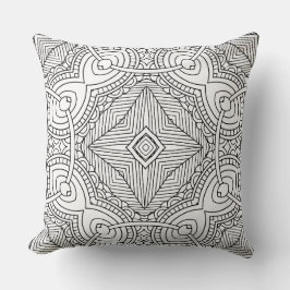 Doodle Mönster Coloring Art Dekorativ kudde Decor